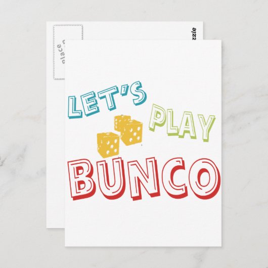 laten we bunco spelen briefkaart (Voorkant / Achterkant)