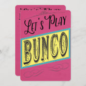 Laten we Bunco spelen Kaart (Voorkant / Achterkant)