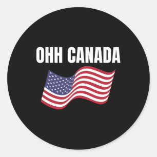Laten we Canada weer Amerikaans maken Leuk Trump 5 Ronde Sticker