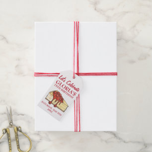 Laten we Cherry Cheesecake Dessert Birthday vieren Cadeaulabel