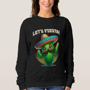 Laten we Cinco de Mayo Dabbing Cactus Snorfiets Fe Trui
