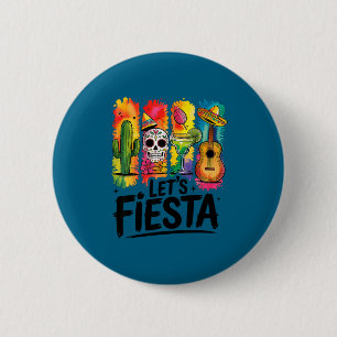 Laten we cinco de mayo Mexicaanse margarita schede Ronde Button 5,7 Cm