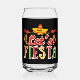Laten we Cinco de Mayo vieren Blikvorm Glas