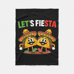 Laten we cinco de mayo vieren voor vrouwen mannen fleece deken