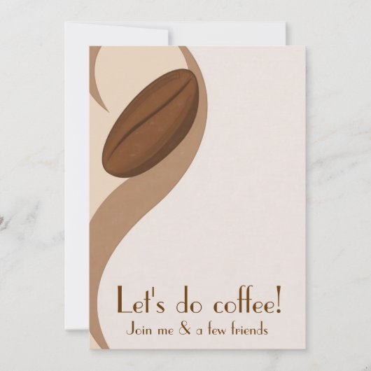 Laten we Coffee Luncheon Uitnodiging doen (Voorkant)