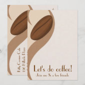 Laten we Coffee Luncheon Uitnodiging doen (Voorkant / Achterkant)