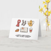 Laten we Cozy pakken Kaart (Gele Bloem)