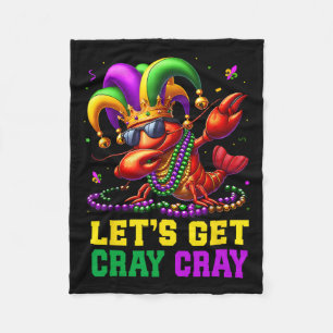 Laten we Cray Crawfish kostuum jongens Mannen Mard Fleece Deken