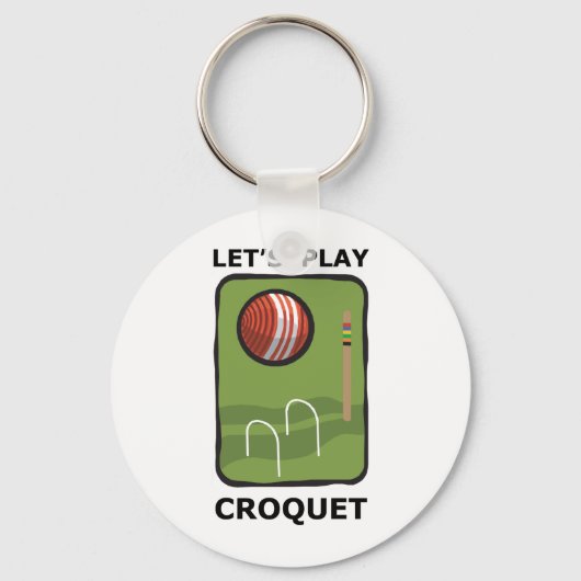 Laten we Croquet spelen Sleutelhanger (Voorkant)