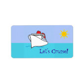 Laten we Cruise Bag Label Label (Voorkant)