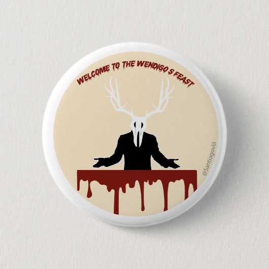 Laten we cryptisch zijn: Wendigo Ronde Button 5,7 Cm (Voorkant)