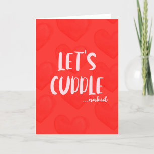 Laten we Cuddle Naughty Valentijnsdag houden Bedankkaart