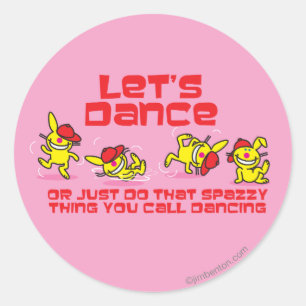 Laten we Dance Ronde Sticker