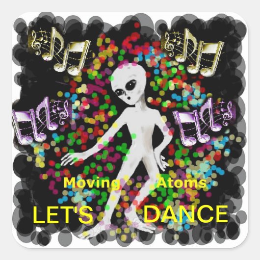 Laten we Dance Vierkante Sticker (Voorkant)