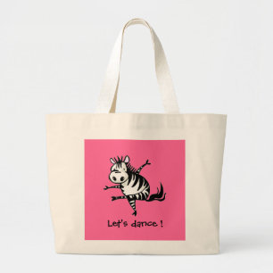 Laten we dansen! grote tote bag
