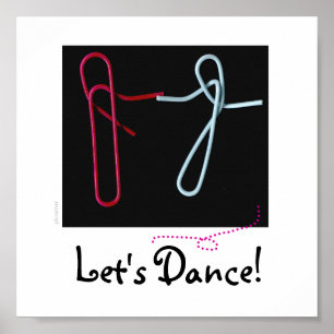 Laten we dansen - Papieren clips Poster