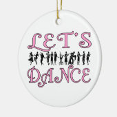 Laten we dansende paren keramisch ornament (Links)