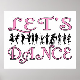 Laten we dansende paren poster