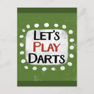 Laten we Darts Briefkaart spelen