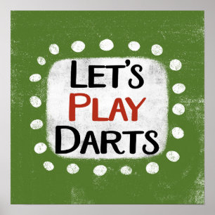 Laten we Darts Poster Wall Art spelen