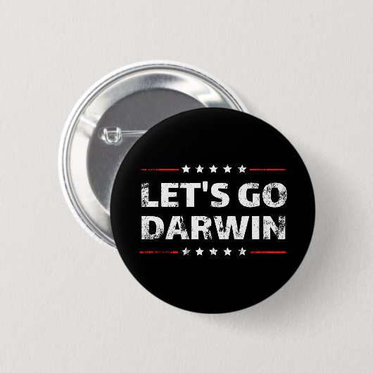 Laten we Darwin gaan Ronde Button 5,7 Cm (Voorkant /achterkant)