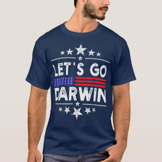 Laten we Darwin T-shirt VS vlag laten gaan, laten