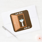 Laten we dat inpikken vierkante sticker (Envelop)