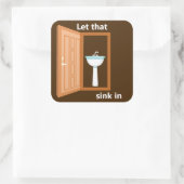 Laten we dat inpikken vierkante sticker (Tas)