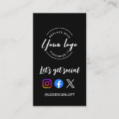 Laten we de Aangepaste logo QR-code van de website Visitekaartje (Voorkant)