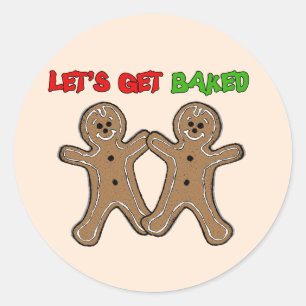 LATEN WE DE BAKED KRIJGEN RONDE STICKER