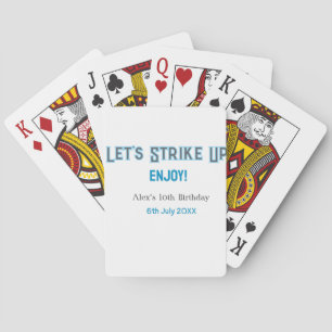 Laten we de blauwe grijze Happy 10-verjaardagsnaam Pokerkaarten