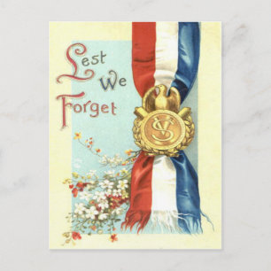 Laten we de bloemen van de herdenkingsdag vergeten briefkaart