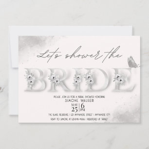 Laten we de Bride Floral Vrijgezellenfeest Invita Kaart