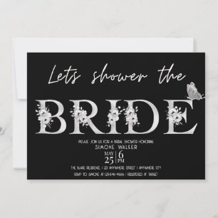Laten we de Bride Floral Vrijgezellenfeest Invita Kaart