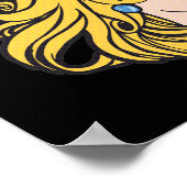 Laten we de Feminist van de patriarchy Cute Retro  Poster (Hoek)