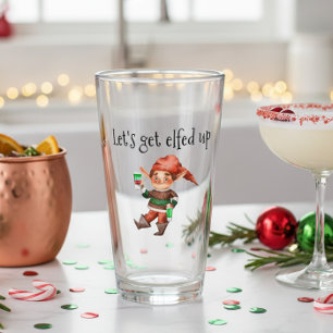 Laten we de Funny Holiday Elf opruimen Glas