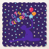 Laten we de gedenksterren en ballonnen vieren kartonnen onderzetters (Voorkant)