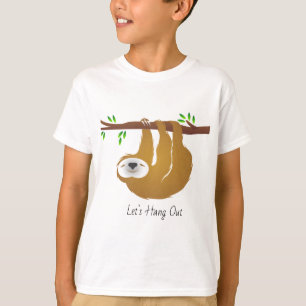 Laten we de hangende sleuf op een boomarm uithange t-shirt