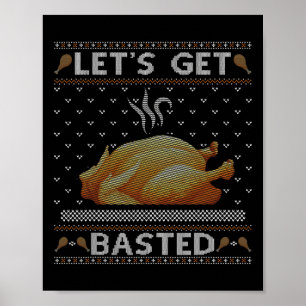 Laten we de Herfst Vibes lelijk Thanksgivi in Turk Poster