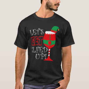 Laten we de kerst-elven-wijn van vier opruimen. t-shirt