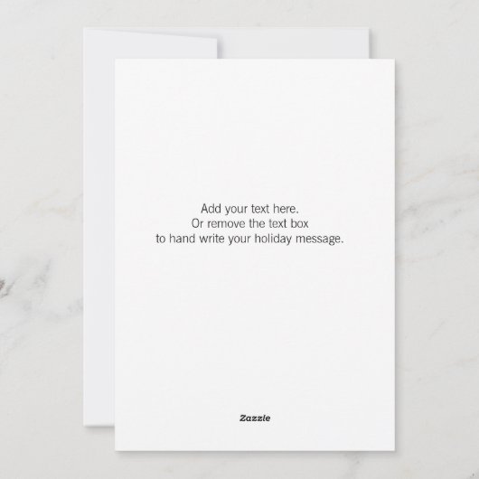 Laten we de kerstboom kerstkaart met plat ontwerp (Achterkant)