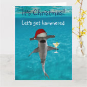 Laten we de kersthaai met Hammered krijgen Kaart (Gele Bloem)