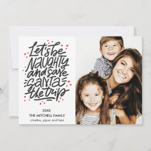 Laten we de kerstman besparen op de reis Funny Pho Kaart