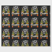 Laten we de kleine kerstlampjes van de grappige fa cadeaupapier (Vlak)