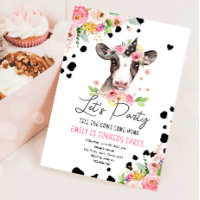 Laten we de Koe van Floral Girl Farm Animals Birth