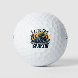 Laten we de Kraken grappige rum drinkende octopus Golfballen