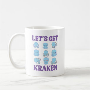 Laten we de Kraken knuffelen, Kawaii Octopus in za Koffiemok
