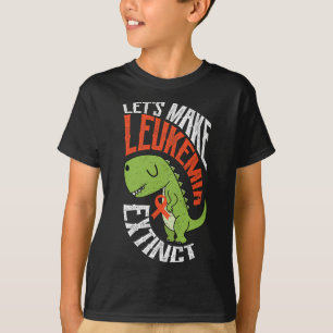 Laten we de leukemie uitsterven dinosaurus hematol t-shirt