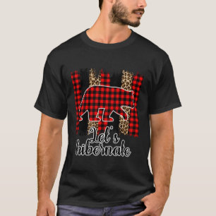 Laten we de luipaard buffel geruite patroonverf ov t-shirt