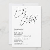 Laten we de moderne zwart-wit receptie vieren kaart (Voorkant)